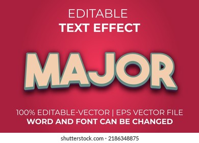 Major text effect, easy to edit