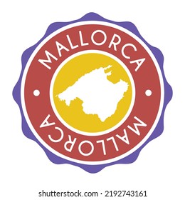 Majorca, Balearic Islands, Spain Badge Map Vector Seal Vector Sign. National Symbol Country Stamp Design Icon Label. 