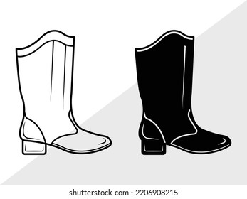 Majorette Boots SVG Printable Vector Illustration