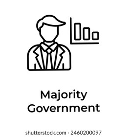Majority government icon design ready to use