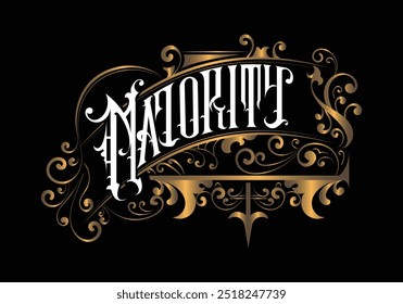 MAJORITY lettering custom style design