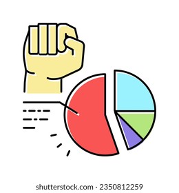 majority rule color icon vector. majority rule sign. isolated symbol illustration