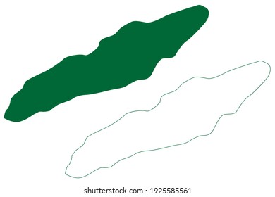 Majuli district (Assam State, Republic of India) map vector illustration, scribble sketch Majuli map