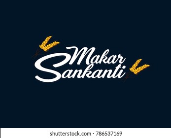 Makar sankranti with beautiful background