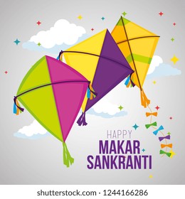 makar sankranti celebration with kites design