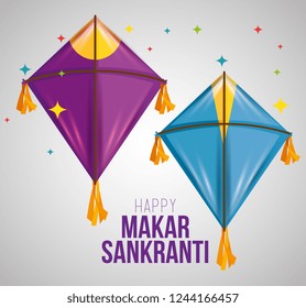 makar sankranti ceremony with creative kites