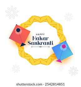 Makar sankranti festival greeting card design