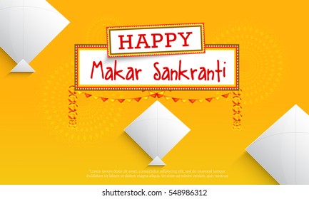 Makar Sankranti Greeting Card.