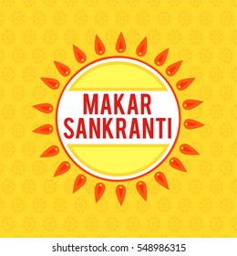 Makar Sankranti Greeting Card.