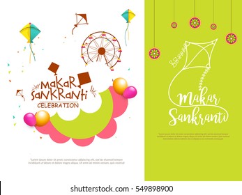Makar Sankranti Greeting Card.