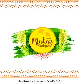 Makar sankranti greeting card background.