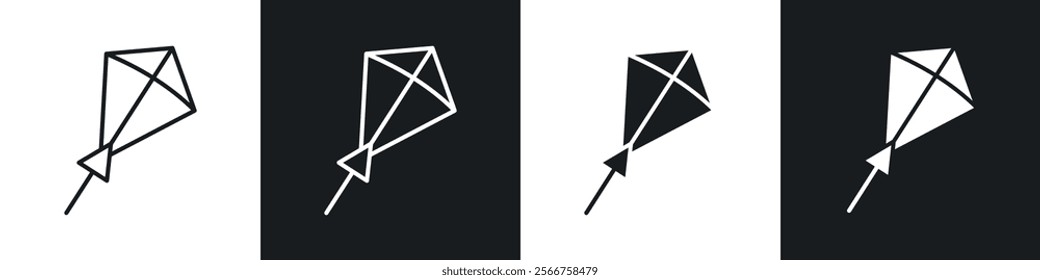 Makar sankranti icons in Thin line black color. flat simple vector symbols illustration.