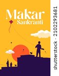 Makar Sankranti Indian Kite festival design template