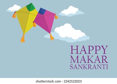 Makar Sankranti, Kite flying festival in India. 14th January every year. 