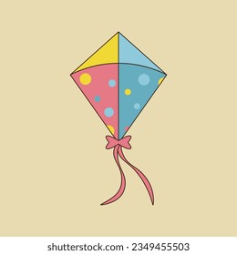 Makar sankranti Kite-Illustration, Vektorgrafik-Flachdesign