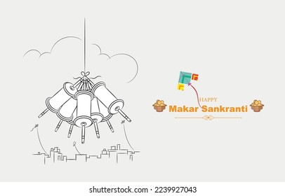 makar sankranti vector design template