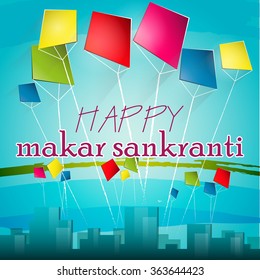 Makar Sankranti. Vector illustration