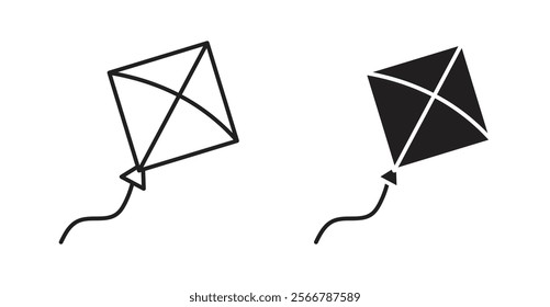Makar sankranti vector line icon illustration