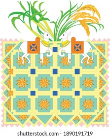 Makara Sankranthi Hintergrund, Vektorgrafik Pongkong, Hintergrund