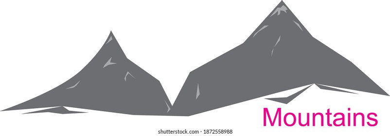 Makassar, Indonesia, Saturday, December 12, 2020. Vector mountains