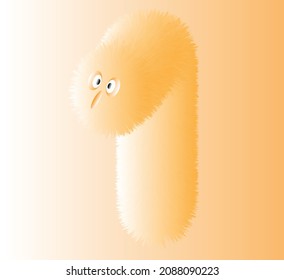 Make 3D cartoon character with number one. Gradient Graphics.