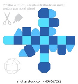 Make a 3d geometric figure with
scissors and glue!