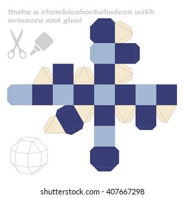 Make a 3d geometric figure with
scissors and glue!