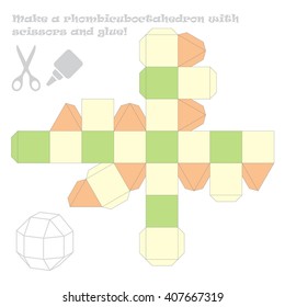 Make a 3d geometric figure with
scissors and glue!