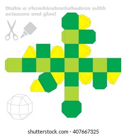 Make a 3d geometric figure with
scissors and glue!