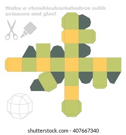 Make a 3d geometric figure with
scissors and glue!