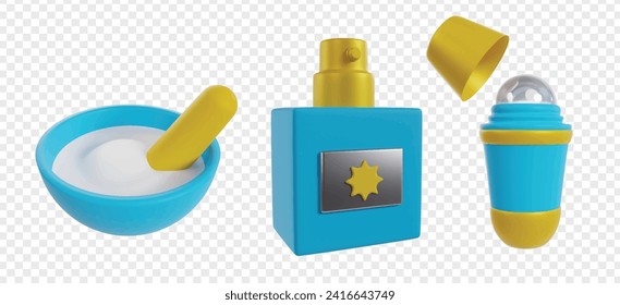 Compilar iconos 3d representando al cliente. Plantilla de ilustración de vector de belleza.