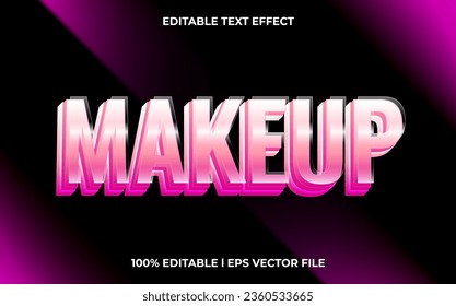 Make up 3d text effect with glow theme. typography for products tittle