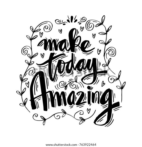 Make Amazing Today Inspirational Quote Stock Vector (Royalty Free ...