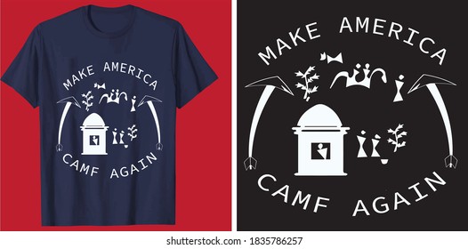 Make america camf again t shirt design vector