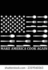 Make America cook again vector art design, eps file. design file for t-shirt. SVG, EPS cuttable design file