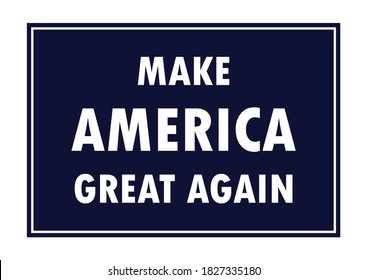 Make America great again banner on dark blue background vector illustration