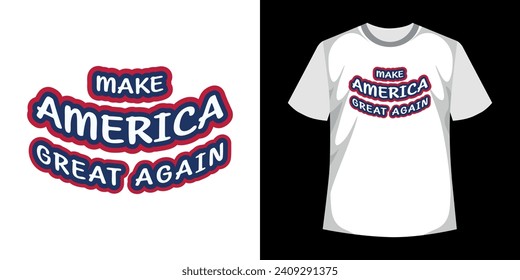 Make America great again Creative lettering typography minimalist USA t-shirt design