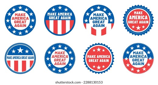 MAKE AMERICA GREAT AGAIN label design set
