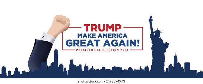 Make America Great Again. Trump election in 2024 concept template.