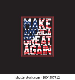 Make america great again usa national flag victor design template 