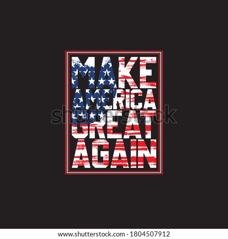 Make america great again usa national flag victor design template 
