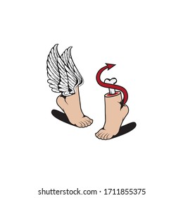 make angel an demon with leg object