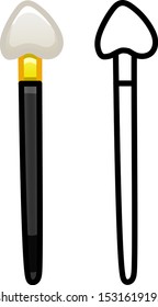 Make up applicator in colored and line versions