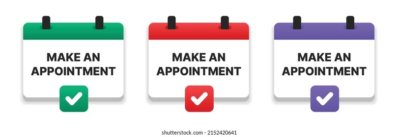 Make An Appointment, Vector Illustration.