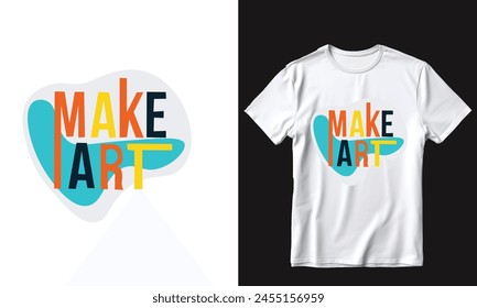 Make art text t shirt design logo illustration work.