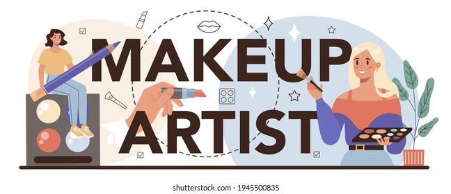 Make up artist concept. Professional artist doing a beauty procedure