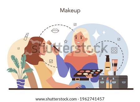 Make up artist concept. Professional artist doing a beauty procedure