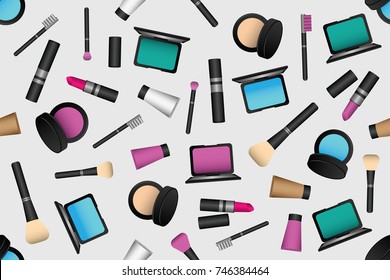 Make up background pattern seamless colorful vector illustration