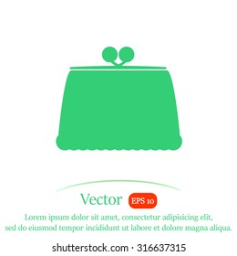 Make up bag. Vector icon.
