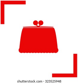 Make up bag. Vector icon.